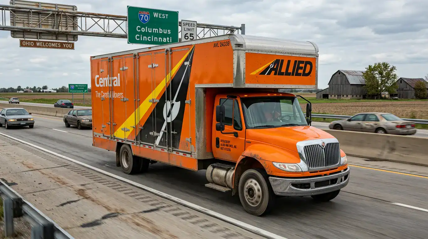 Central Van Lines tractor-trailer on the highway