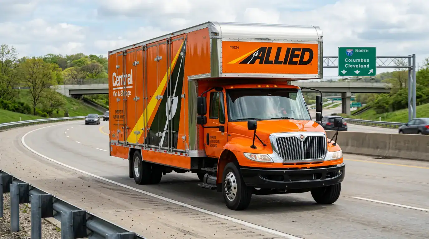 Central Van Lines tractor-trailer on the highway