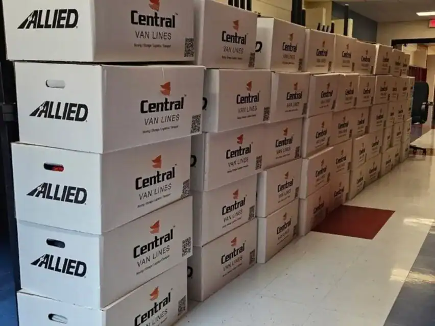 Central Van Lines movers handling medical equipment