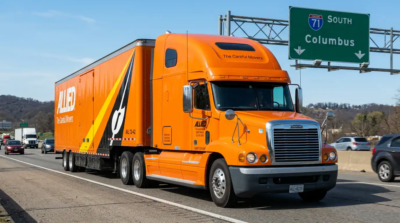 Central Van Lines tractor-trailer on the highway